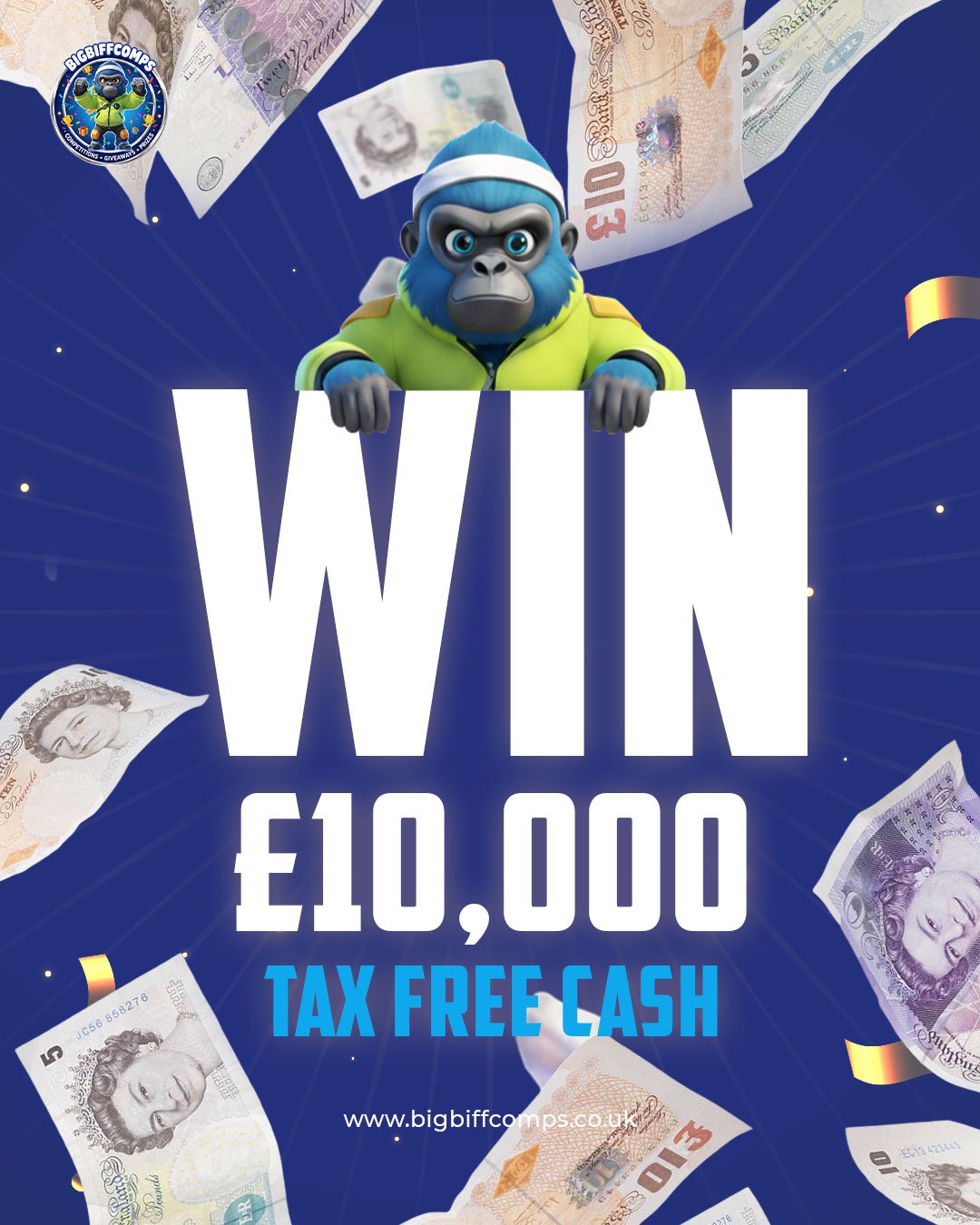 WIN £10,000 TAX FREE CASH